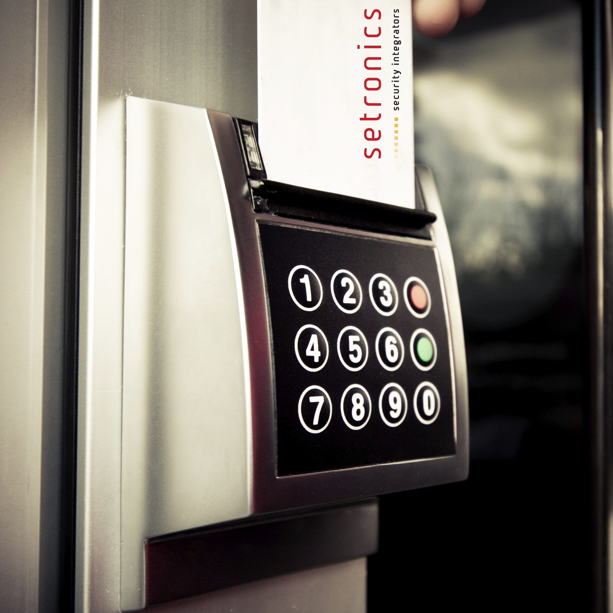 Keypad for security access control.
